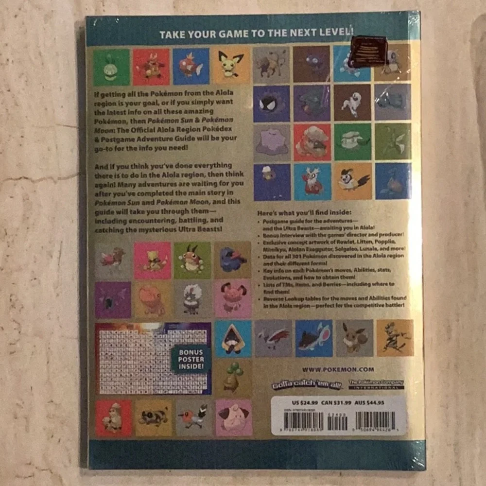 Pokemon Sun & Pokemon Moon Pokédex Official Strategy Guide Aloha New Sealed 3DS